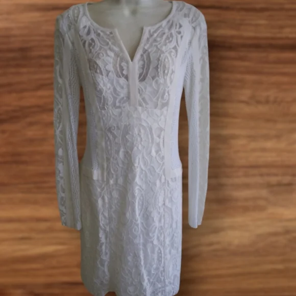 Nanette Lepore Dresses | Hp Nwt-Nanette Lepore Women's Adora Flor Lace Long Sleeve Sheath Dress | Color: White | Size: 6 | Jodys227's Closet Nanette Lepore Dresses | Hp Nwt-Nanette Lepore Women's Adora Flor Lace Long Sleeve Sheath Dress | Color: White | Size: 6 | Jodys227's Closet